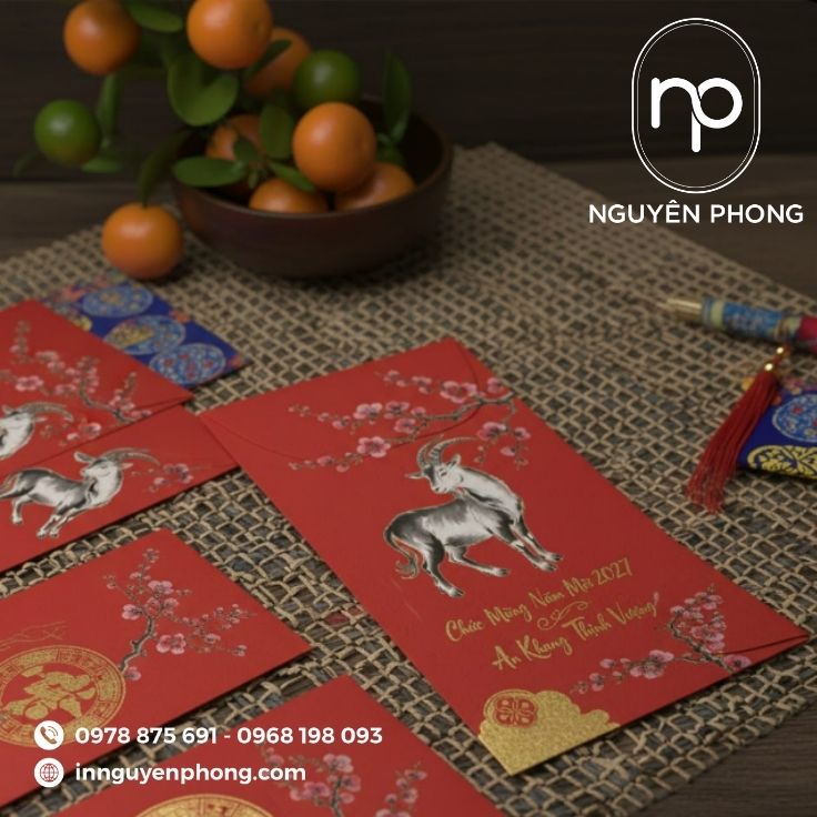 In bao lì xì cho thương hiệu mĩ phẩm 